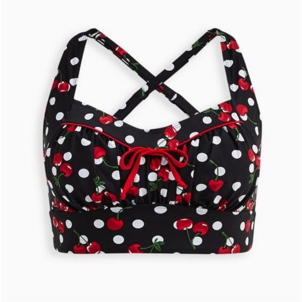 Torrid Retro Cherry swim top